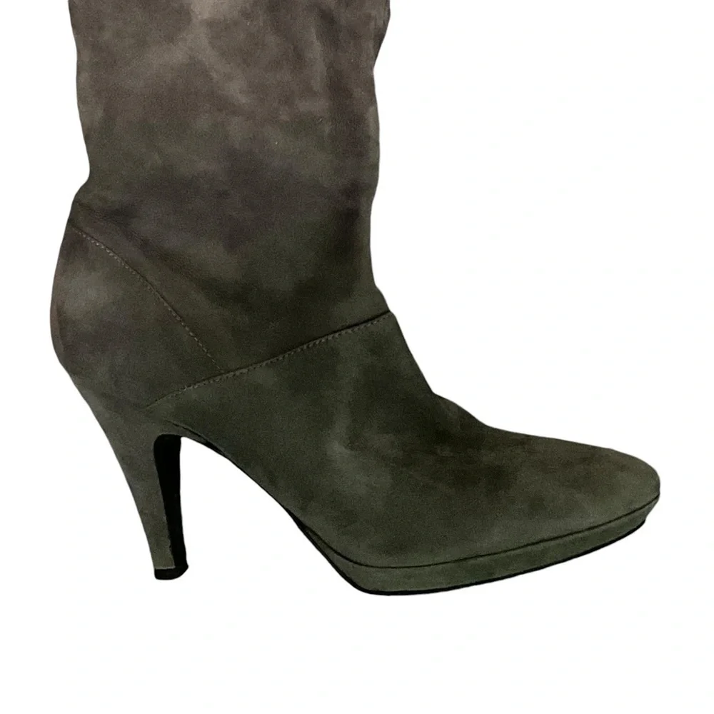 VNTG Bandolino Jess Slouch Tall Gray Suede Boots - Picture 5 of 14